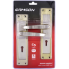 Samson Lock Set Key 3l Sabs Luca 8" Satin Nickle & Brass Plated, SAMSON - Cashbuild