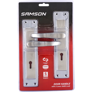 Samson Lock Set Key 3l Sabs Luca 8" Satin Nickle & Chrome Plated, SAMSON - Cashbuild