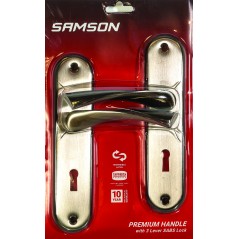 Samson Lock Set Key 3l Sabs Marcello Satin Nickle & Black Nickle, SAMSON - Cashbuild