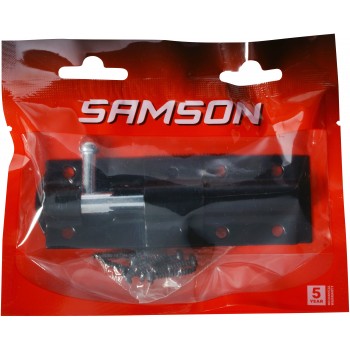Samson Barrel Bolt Steel 100mm Black, SAMSON - Cashbuild