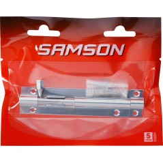 Samson Barrel Bolt Straight 100mm Chrome Plated, SAMSON - Cashbuild