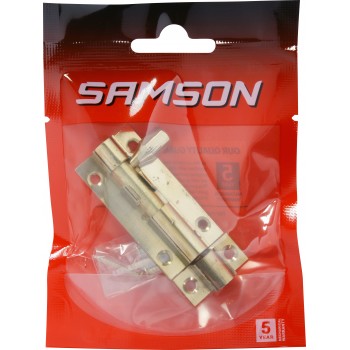 Samson Barrel Bolt Straight 50mm Brass Plated, SAMSON - Cashbuild