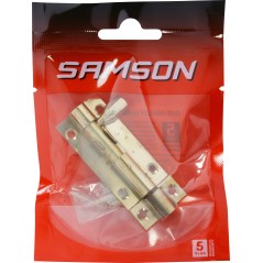 Samson Barrel Bolt Straight 50mm Brass Plated, SAMSON - Cashbuild