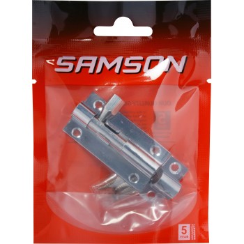 Samson Barrel Bolt Straight 50mm Chrome Plated, SAMSON - Cashbuild