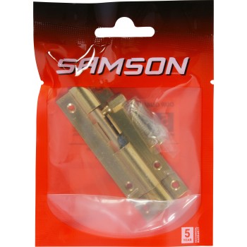 Samson Barrel Bolt Straight 63mm Brass Plated, SAMSON - Cashbuild