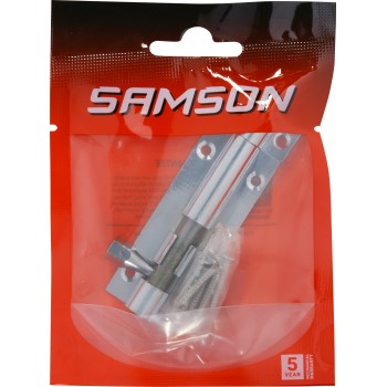 Samson Barrel Bolt Straight 63mm Chrome Plated, SAMSON - Cashbuild