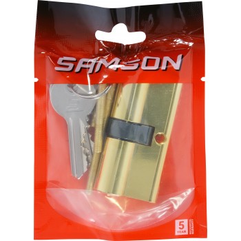Samson Cylinder Euro 65mm Brass Plated, SAMSON - Cashbuild