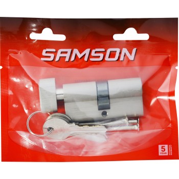 Samson Cylinder Knob 65mm Satin Nickle, SAMSON - Cashbuild