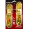 Samson Lock Set Key 3l Sabs Ms Georgian Scroll 8" Brass Plated, SAMSON - Cashbuild