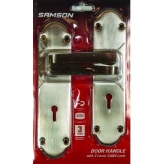 Samson Lock Set Key 3l Sabs Ms Victoria Straight 8" Satin Nickle, SAMSON - Cashbuild