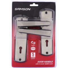 Samson Lock Set Key 3l Sabs Sozo Satin Nickle & Black Nickle, SAMSON - Cashbuild