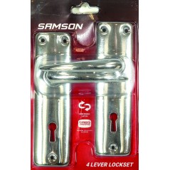 Samson Lock Set Key 4Lever SABS 6" Handle Chrome Plated - Cashbuild