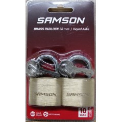 Samson Padlock Brass 38mm Ka Duo, SAMSON - Cashbuild