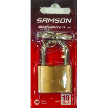 Samson Padlock Brass 38mm Ka Duo 19X60X138mm Quantity:6 - Cashbuild