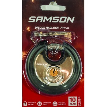Samson Padlock Discus 70mm Black Bump, SAMSON - Cashbuild