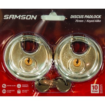 Samson Padlock Discus 70mm Ka Duo 30X160X135mm Quantity:10 - Cashbuild