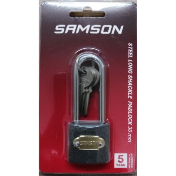 Samson Padlock Steel Long Shack 30mm, SAMSON - Cashbuild