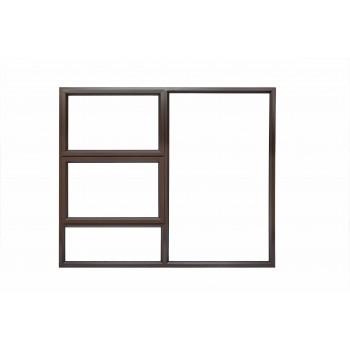 Window Frame Aluminium 28-ptt1815 Bronze Left Hand, ROBMEG ALUMINIUM - Cashbuild