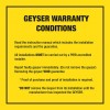 Geyser warranty conditions