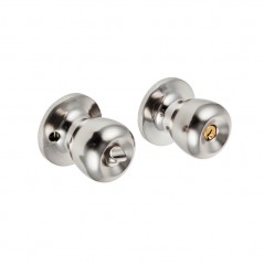 Round Polished Steel Knobset