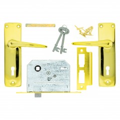 EUREKA LOCKSET 3-LEVER BRASS PLATED - Cashbuild