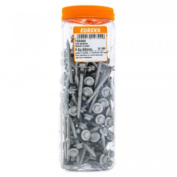 Eureka Self Drilling Tek Screw Wood Class 4 5.5x65mm Quantity:100, EUREKA - Cashbuild