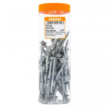 Eureka Self Drilling Tek Screw Wood Class 4 5.5x90mm Quantity:50, EUREKA - Cashbuild