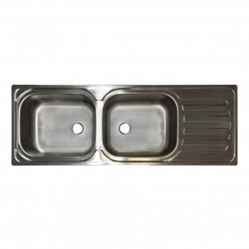 Kwikot Double Drop In Sink 1200X435mm, KWIKOT - Cashbuild