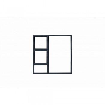 Window Frame Aluminium 28 PTT1515 Charcoal Clear Left Hand, MISTER WINDOWS - Cashbuild