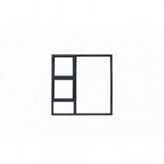 Window Frame Aluminium 28 PTT1515 Charcoal Clear Left Hand, MISTER WINDOWS - Cashbuild