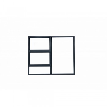 Window Frame Aluminium 28 PTT1815 Charcoal Clear Left Hand, MISTER WINDOWS - Cashbuild