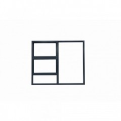 Window Frame Aluminium 28 PTT1815 Charcoal Clear Left Hand, MISTER WINDOWS - Cashbuild