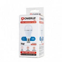 Powerup Led A60 Battery Back-Up 7W Cw E27,  - Cashbuild