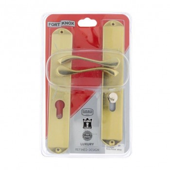 Fort Knox Luxe Euero Rorfile Lever Deieri 8 Inch Brass Plated,  - Cashbuild
