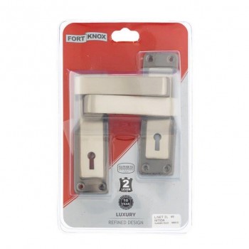 EUREKA LOCKSET 2-LEVER NITIDA 6IN SATIN AND BLACK NICKEL - Cashbuild