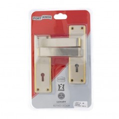 Fort Knox Luxe 2 Lever Viridis 6 Inch Satin Nickel, Brass Plated,  - Cashbuild