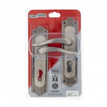 EUREKA LOCKSET EP LAELIA 8IN SATIN AND BLACK NICKEL - Cashbuild