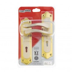 EUREKA LOCKSET 3-LEVER VANDA 8IN SATIN NICKEL AND GOLD - Cashbuild