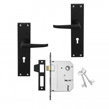 Mackie Draco Black Lockset 3Lever SABS Insert,  - Cashbuild