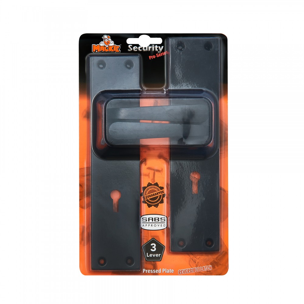 Mackie Draco Black Lockset 3Lever SABS Insert, - Cashbuild Mackie Draco Black Lockset 3Lever SABS Insert, - Cashbuild