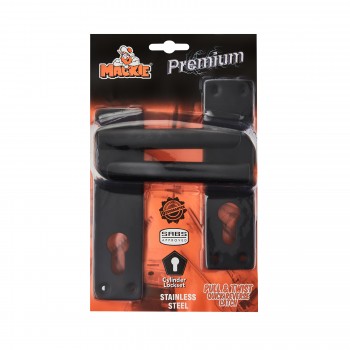 Mackie Leo Stainless Steel Black and Cylinder Lockset,  - Cashbuild
