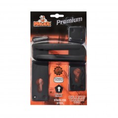Mackie Leo Stainless Steel Black and Cylinder Lockset,  - Cashbuild