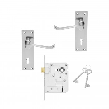 Mackie Lockset Victorian Gable Scroll Cast Zinc 2Lever,  - Cashbuild