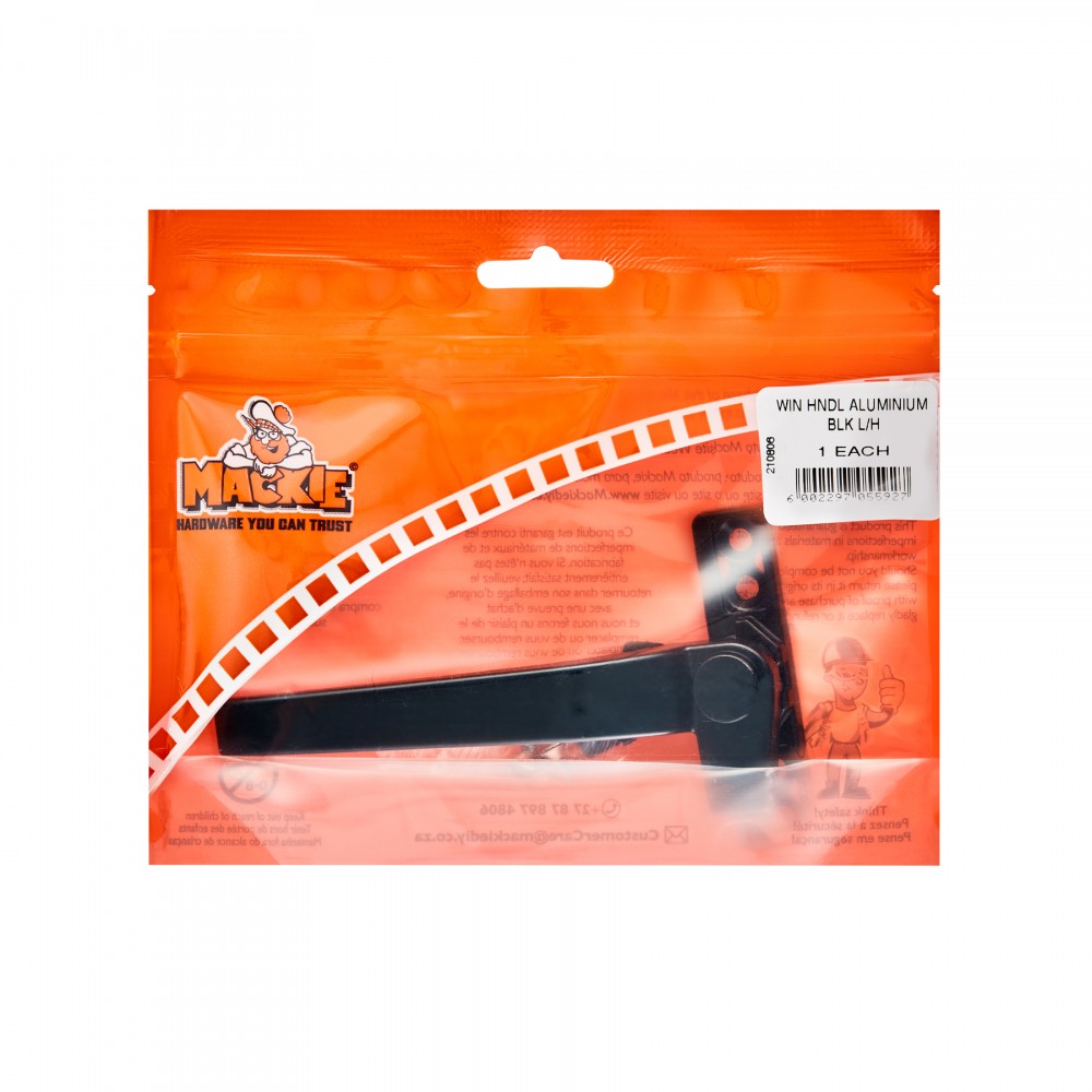 Mackie Aluminium Window Handle Black Right,  - Cashbuild Mackie Aluminium Window Handle Black Right,  - Cashbuild