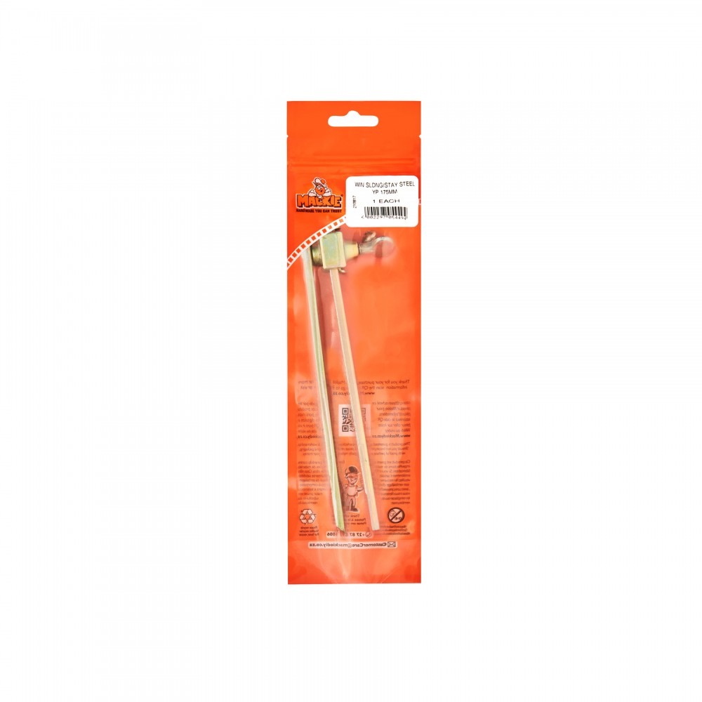 Mackie Window Steel Sliding Stay YP 175mm,  - Cashbuild Mackie Window Steel Sliding Stay YP 175mm,  - Cashbuild