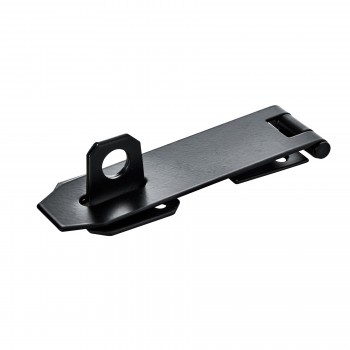 Mackie Hasp and Staple Black Japan 115mm,  - Cashbuild