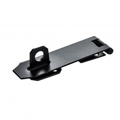 Mackie Hasp and Staple Black Japan 75mm,  - Cashbuild