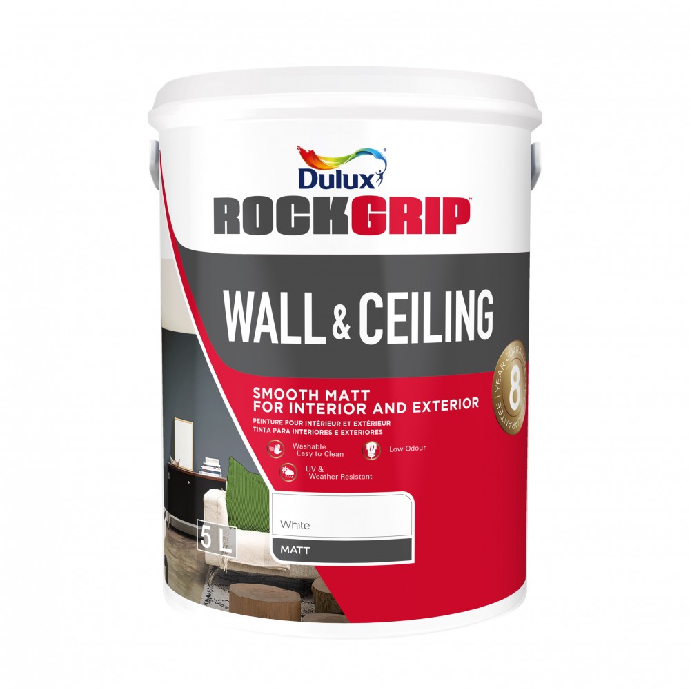 Rockgrip Wall & Ceiling 5L White Rockgrip Wall & Ceiling 5L White