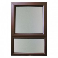 600 X 900 Bronze Aluminium Window Frame, Obscure Glass