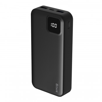 Snug 20000MAH SQR DIG POWERBANK-BK, SNUG - Cashbuild